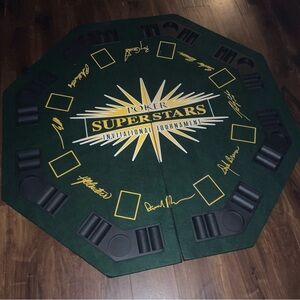 Travel Table Top folding Poker Table with minor issues around card trays.
